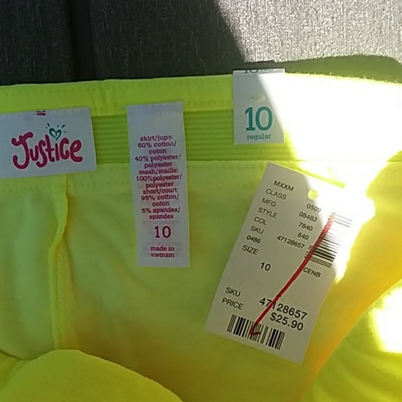 Girls Justice yellow skirt - Picture 2 of 3